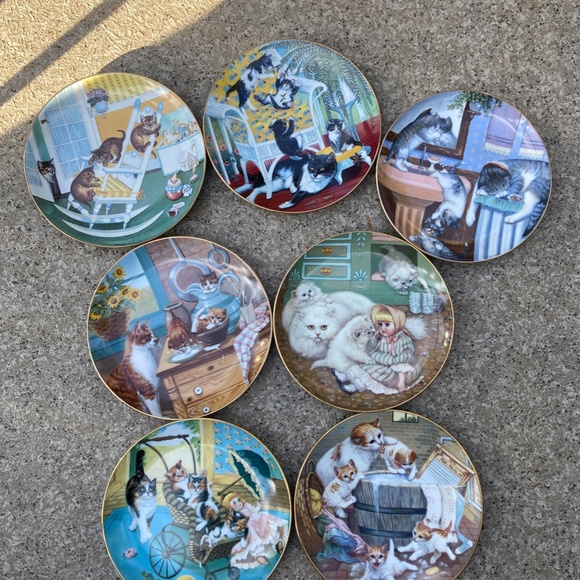 7 Country Kitties Limited Ed. Collector Plates by Gre' Gerardi, Hamilton 1988 - Picture 1 of 11